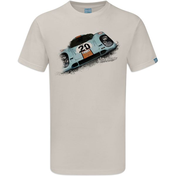 Gulf Porsche 917 Mens Classic Sports Car T-Shirt - Image 2
