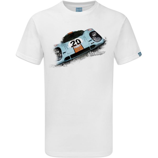 Gulf Porsche 917 Mens Classic Sports Car T-Shirt - Image 4