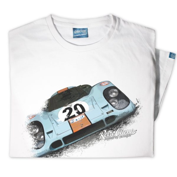 Gulf Porsche 917 Mens Classic Sports Car T-Shirt - Image 3