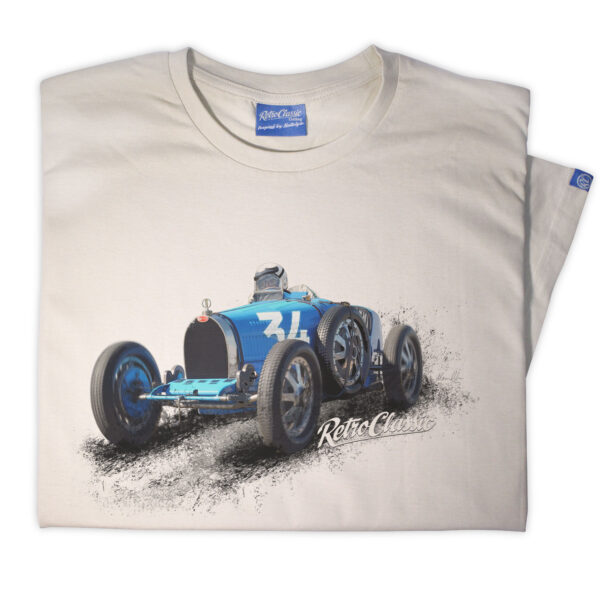1925 Bugatti 35B Grand Prix Sports Car Mens Crew Neck T-Shirt - Image 4