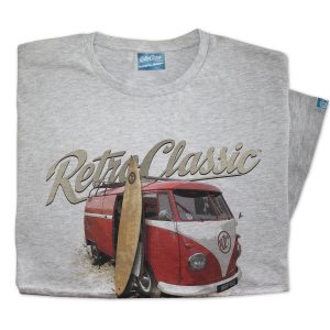 RetroClassic Retro Bus Camper Van & Surfboard T-Shirt