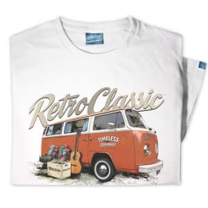 RetroClassic Timeless Bay Window Camper & Camping Gear T-Shirt