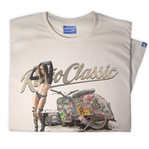 RetroClassic Rat Crew Simson Motorcycle & Samantha Ronan T-Shirt