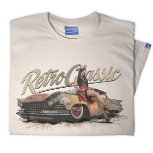AllStarJin Showing a lot of leg & a 1959 Buick Flat Top American Car Mens T-Shirt