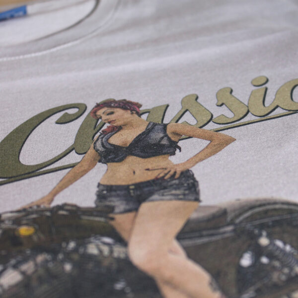Tiny shorts LaRoss Pin-up and Harley Inspired Motorbike Mens T-Shirt - Image 8