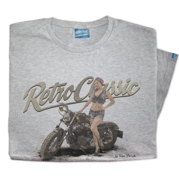 Tiny shorts LaRoss Pin-up and Harley Inspired Motorbike Mens T-Shirt - Image 4