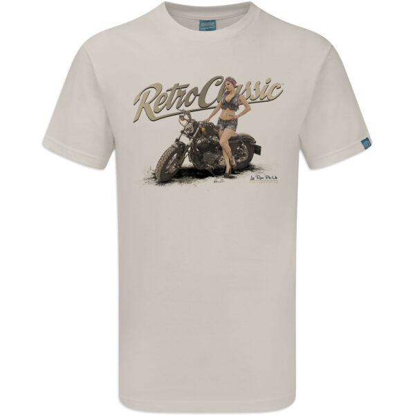 Tiny shorts LaRoss Pin-up and Harley Inspired Motorbike Mens T-Shirt - Image 3