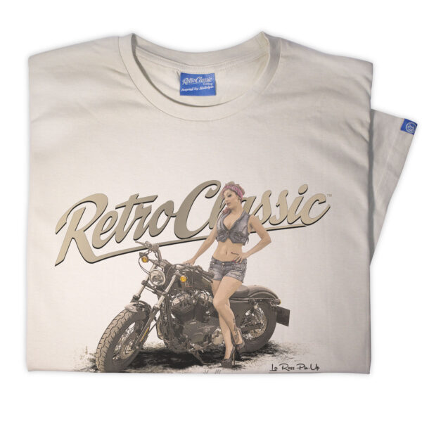 Tiny shorts LaRoss Pin-up and Harley Inspired Motorbike Mens T-Shirt
