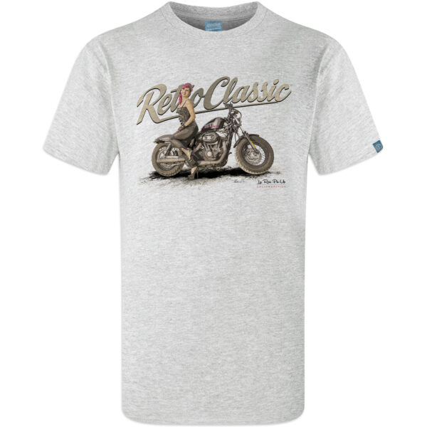 Leathers LaRoss Pin-up and Harley Inspired Motorbike Mens T-Shirt - Image 2