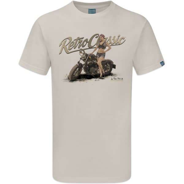 Leathers LaRoss Pin-up and Harley Inspired Motorbike Mens T-Shirt - Image 7