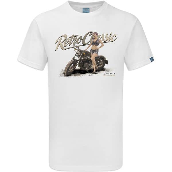 Leathers LaRoss Pin-up and Harley Inspired Motorbike Mens T-Shirt - Image 6