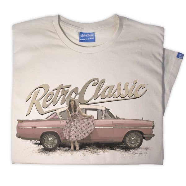 Classic Vauxhall Cresta and Pin-up Annie Drew Mens T-Shirt - Image 4
