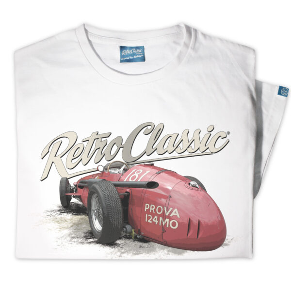 Classic Maserati 250F Racing Sports Car Mens T-Shirt - Image 3