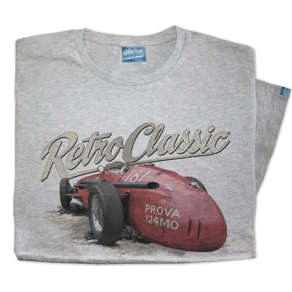 Classic Maserati 250F Racing Sports Car Mens T-Shirt - Image 5