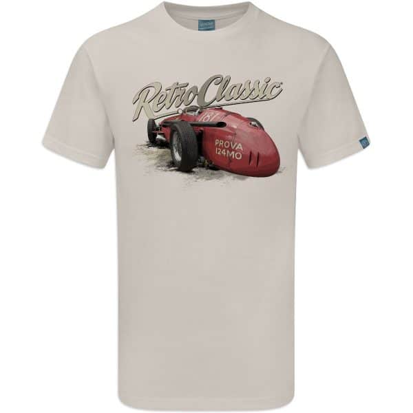 Classic Maserati 250F Racing Sports Car Mens T-Shirt - Image 2