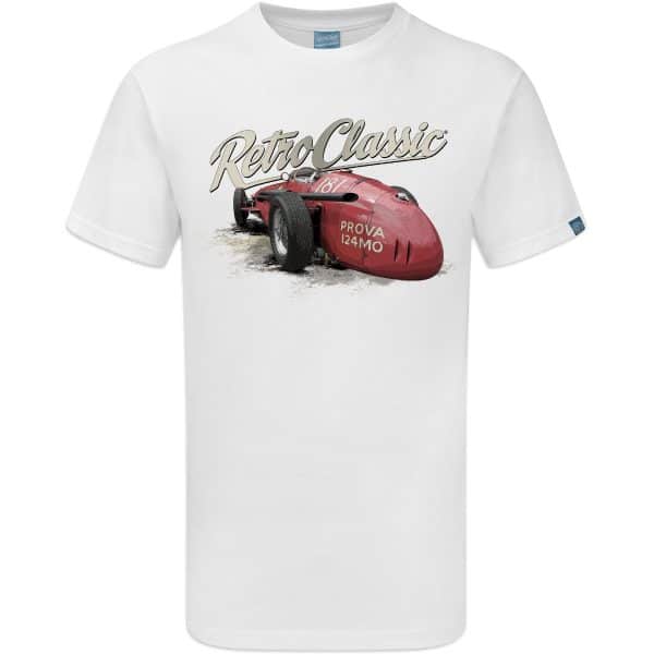 Classic Maserati 250F Racing Sports Car Mens T-Shirt - Image 4