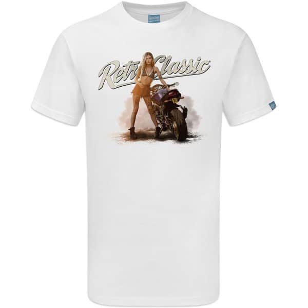 Yamaha FZ8 Motorbike & Internationally Published Model Sophie Mens T-Shirt - Image 3