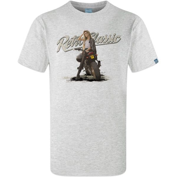 Yamaha FZ8 Motorbike & Biker Chick Model Sophie Mens T-Shirt - Image 7