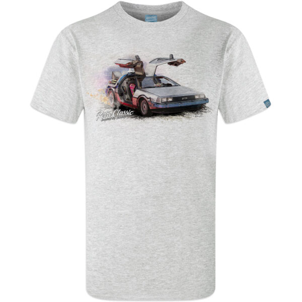 BTTF Car Replica 'DeLorean Time Machine' Mens T-Shirt - Image 7