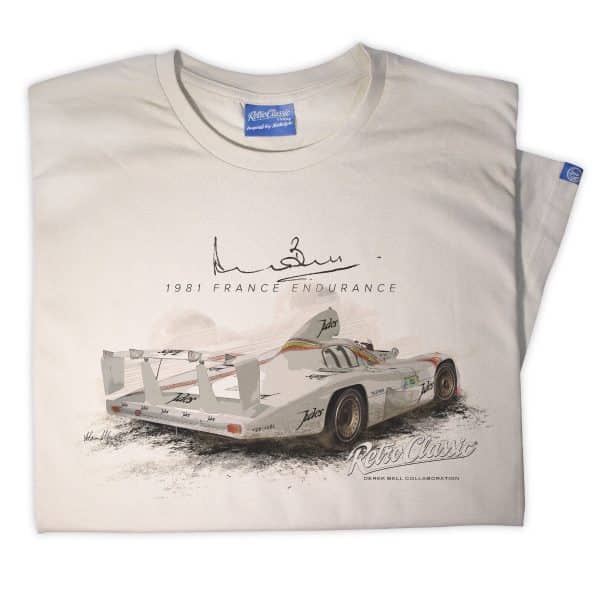 Official Derek Bell ‘1981 France Endurance Race’ Porsche 936 No. 11 T-Shirt - Image 4