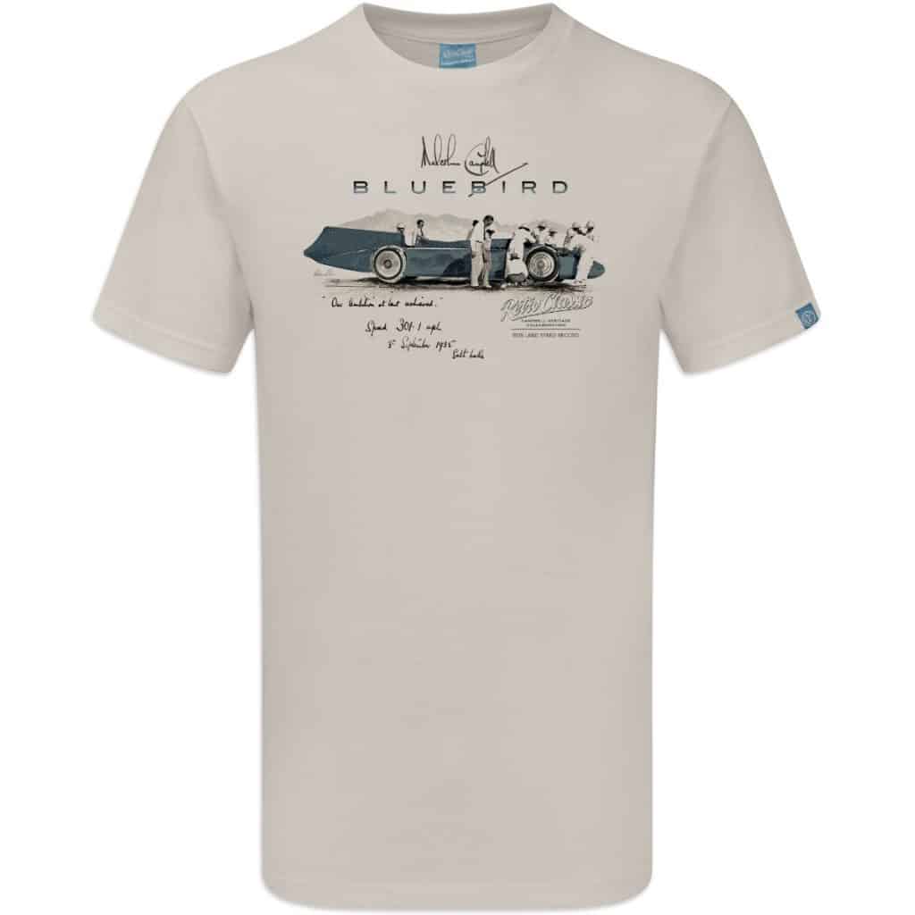 1935 Malcolm Campbell 'True Friend' Bluebird Railton V Car T-Shirt - Image 4