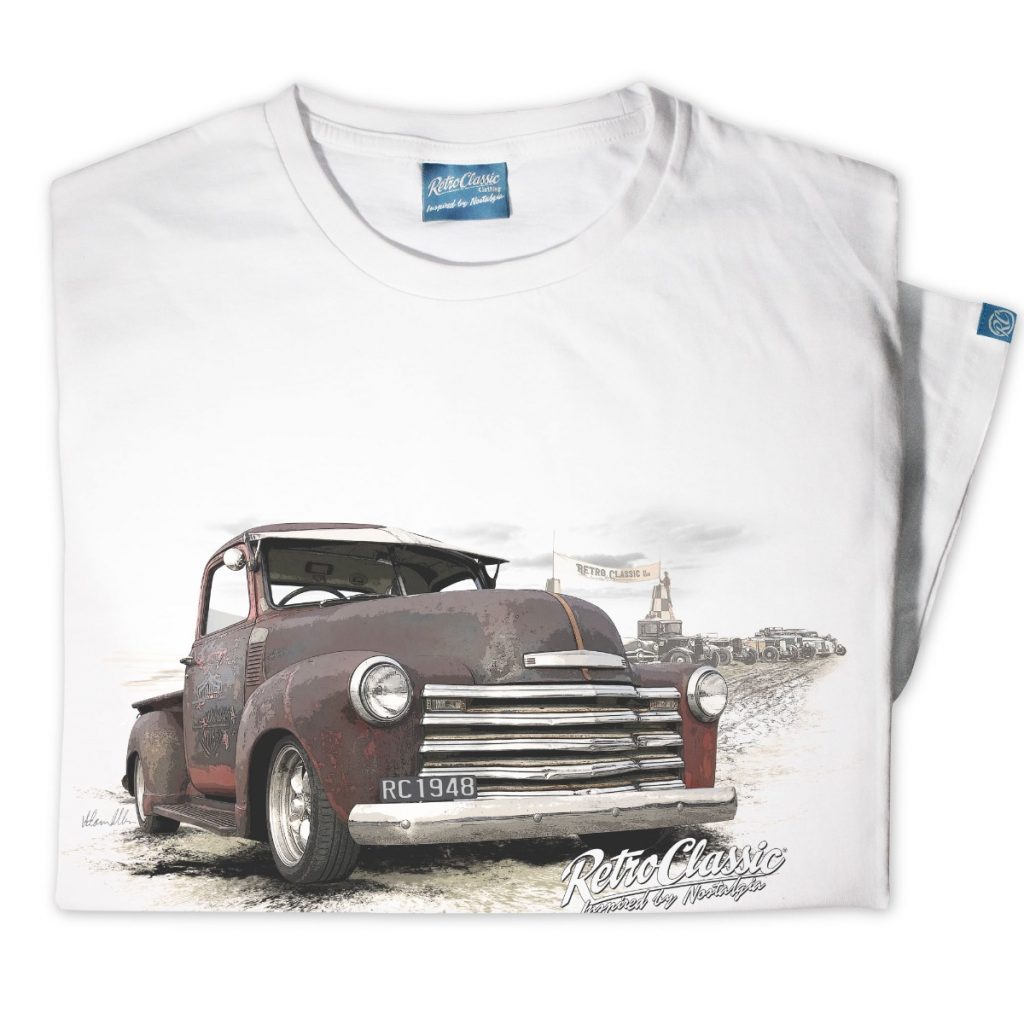 Mike Noble's - 1948 American Chevy Truck Mens T-Shirt - Image 3