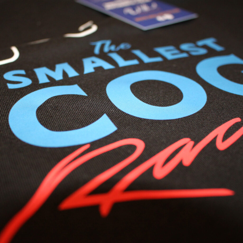 The Smallest Cog Authentic Racing Cog T-Shirt - Image 3