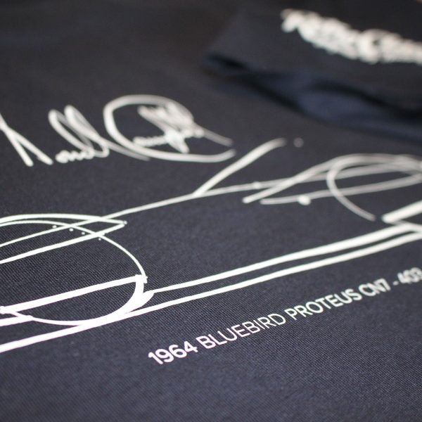 Stefan Marjoram's 1964 Donald Campbell 'Land Speed' Bluebird Proteus CN7 Mens T-Shirt - Image 2