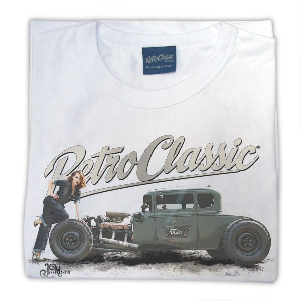 Ford Model A Hot Rod & Rina Bambina Ladies T-Shirt