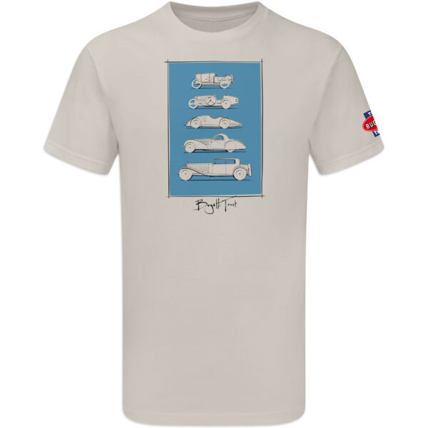 The Bugatti Trust – Stefan Marjoram Bugatti Distinct Car Models Sketch T-Shirt - Image 5