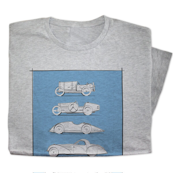 The Bugatti Trust – Stefan Marjoram Bugatti Distinct Car Models Sketch T-Shirt - Image 6
