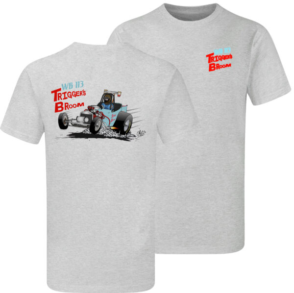 “Trigger’s Broom” 5700ci Drag Racing Car T-shirt - Image 2