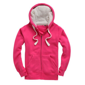 Blank Cerise Full-Zip Hoodie