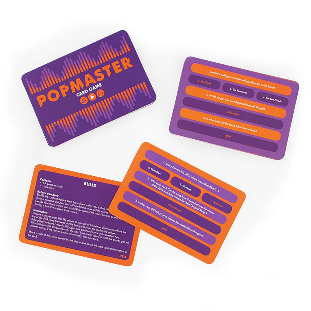 Pop Master Questions PopMaster Special Edition Music Quiz Card Game