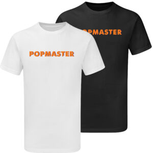 Official Popmaster Logo T-Shirt – White & Black